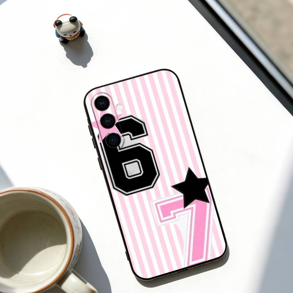 

S-Six S-Seven 67 SS Phone Case For Samsung Galaxy A73,A72,A71,A70,A53,A52,A51,Soft Silicone Black Cover Samsung a72