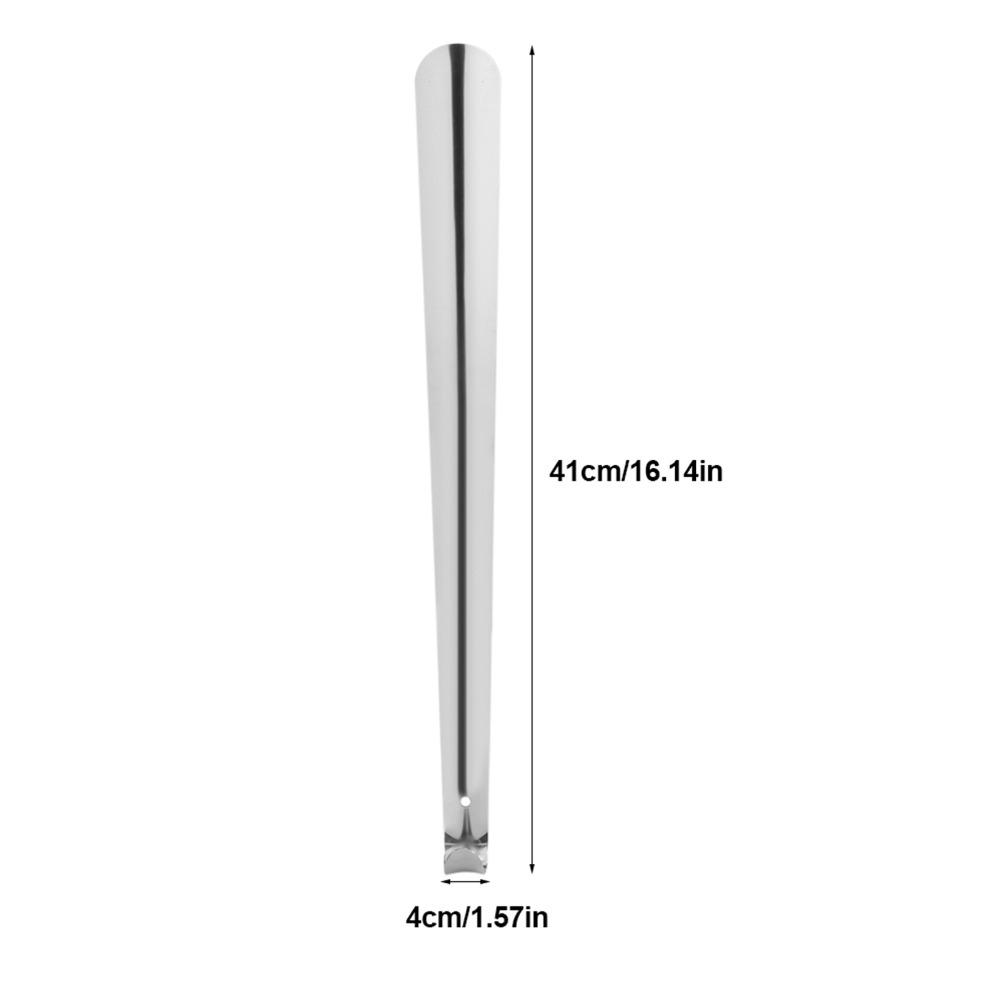Lightweight Stainless Steel Stainless Steel Shoe Horn 41*4cm Sliver Shoe Lifter Shoe Helper Tool Travel
