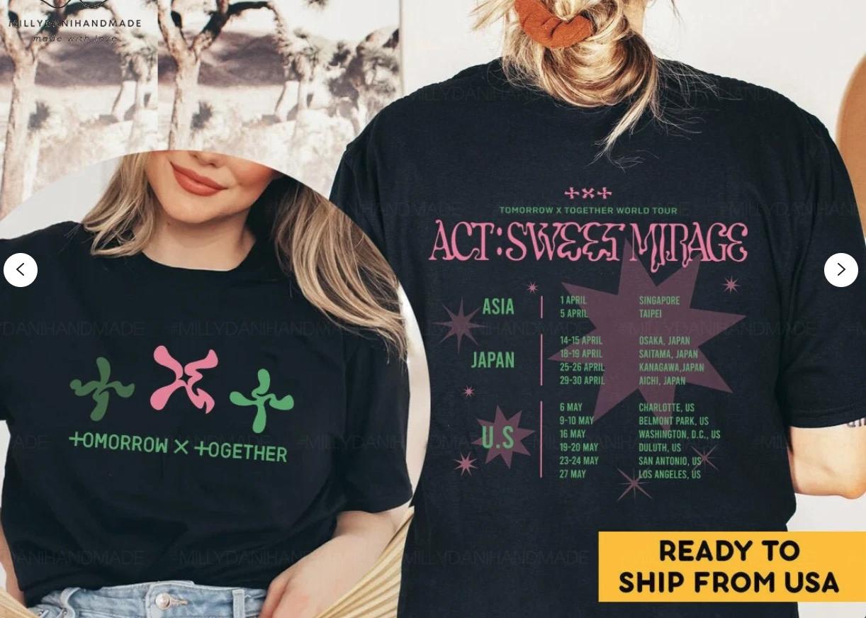 Tomorrow X Together World Tour 2 Sided t_shirt L