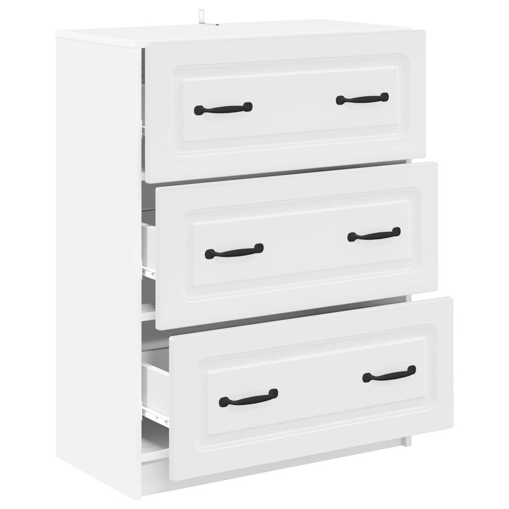 Drawer Cabinet White 66 x 34.5 x 87 cm Engineered Wood