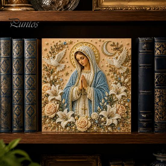 Materiali Artistici per Hobbisti Fai da Te Kit Perle di Gesù, Pittura Diamante per Adulti, Mosaico Cristiano Accessori Creativi per Camera da Letto Artigianato Gemme di Cristo Artigianato,