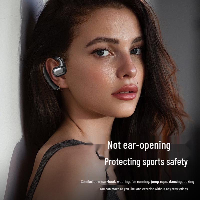 New Bone Conduction Bluetooth Sports Earphones with Dual Ear, Non-In-Ear Design, Digital Display, and Sweatproof.