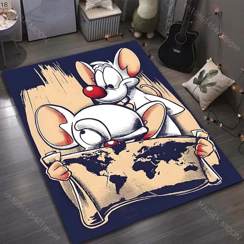 Classic Cartoon Two Funny Mice Print Carpet for Living Room Bedroom Sofa Doormat Decor Sofa Area Rug Non-slip Floor Mat