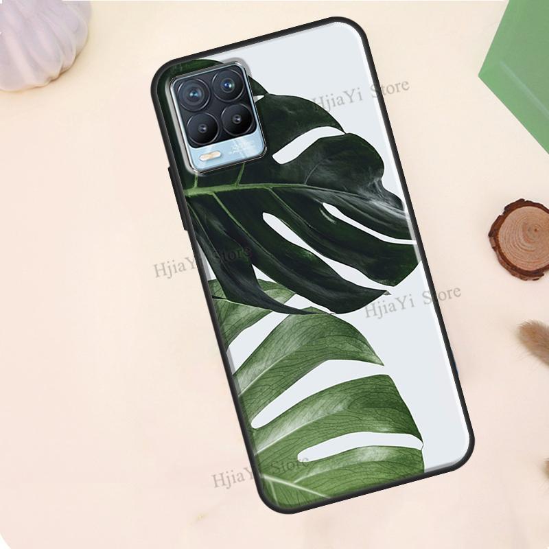 Leaves Monstera Green For Realme 10 Pro Plus C55 C35 C33 C31 C30 C21Y GT Neo 5 OnePlus 11 10T Nord CE 2 Lite Case