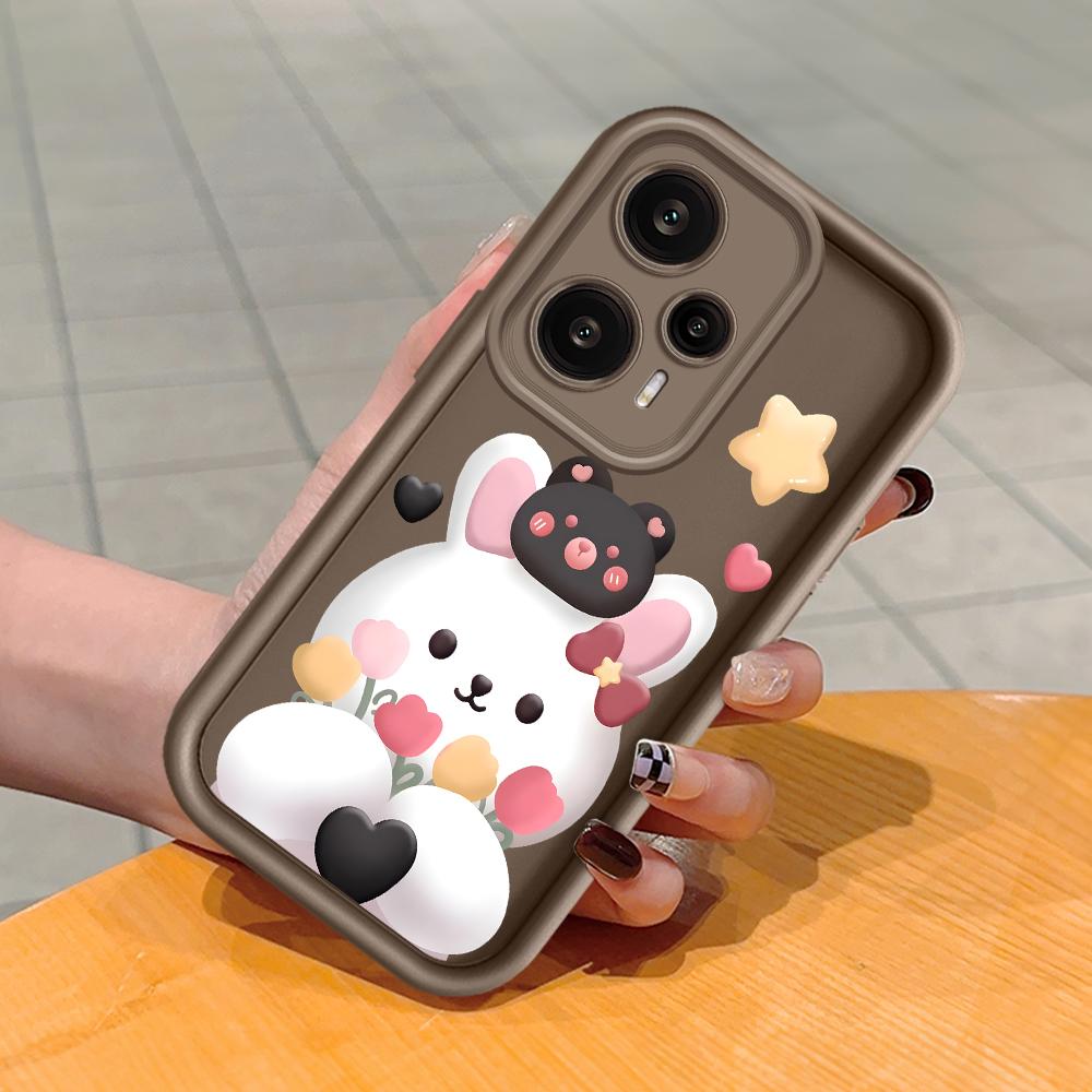 Soft Silicone Square Ladder Printing Pattern Phone Casing Full Cover Camera Shockproof Protection Rubber Case for Xiaomi Redmi