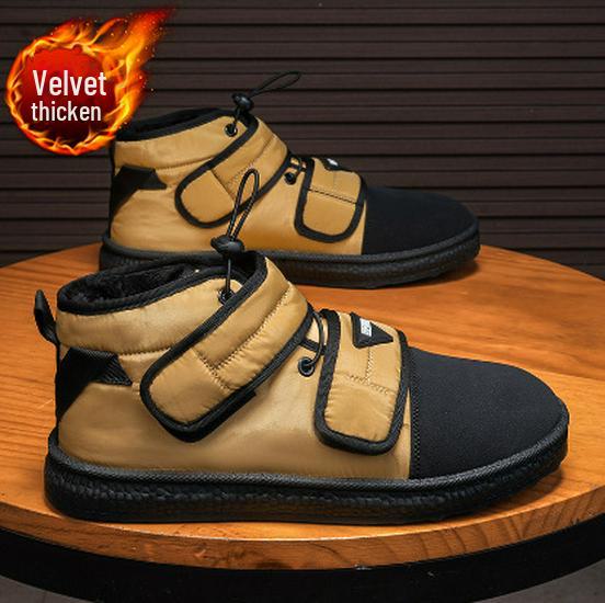 

Мужские ботинки Martin средней высоты: Зимние уличные ботинки из хлопка с бархатной подкладкой и толстой подошвой 39