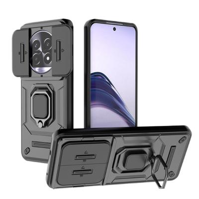 For OPPO Realme 12 13 Pro Plus 5g Back Cover Shockproof Armor Case Slide Camera Lens Protector Magnetic Stand Holder Funda Coque