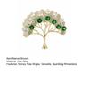 Women Brooch Sparkling Rhinestone Inlaid Money Tree Shape Anti-Exposure Buckle Suits Shirts Sweaters Bags Badge Outfit