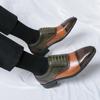 Fashion Men's Classic Retro Brogue Shoes Mens Lace-Up Leather Dress Business Office Flats Men Wedding Party Oxfords EUR Sizes 38-48