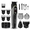 Cross-Border 5-in-1 Digital Hair Clipper Set: Electric, Adjustable, Multi-Function Shaver with Carving Feature
