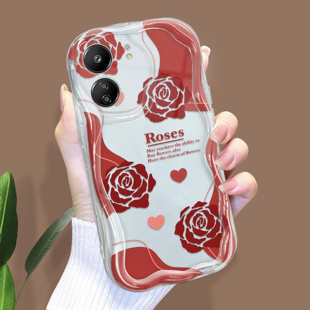 

Милый мультяшный узор, кремовая текстура, мягкий силиконовый чехол с волнистыми краями, чехол для телефона Xiaomi Redmi Redmi 14R 5G прозрачный