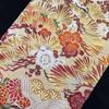 Used 606an102Antique Maru Obi Crane Pine Plum Gold Thread Taisho Roman Retro Modern Fukuro ObiGood condition