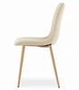 LAVA chair - light beige velvet / wood-colored legs x 2