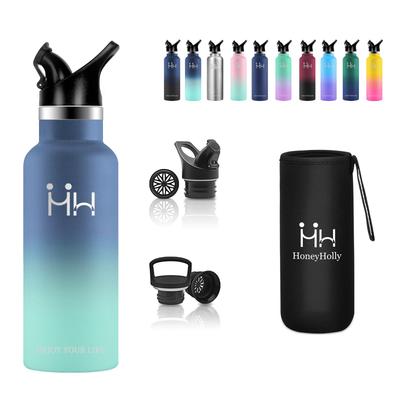 Neofis 500ml Weithals Vakuumisolierte Edelstahl Wasserflasche mit Doppelwand Hält Heiße oder Kalte Getränke Heiß oder Geeignet für und mit Einfach zu Hoch