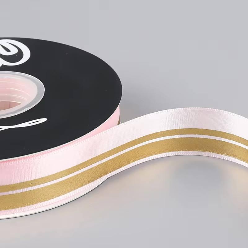 DIY Gift Ribbon Gold Silver Metal Edge Packaging Flower Ribbon Decoration Flower Packaging Paper Double Gold Gift Ribbon