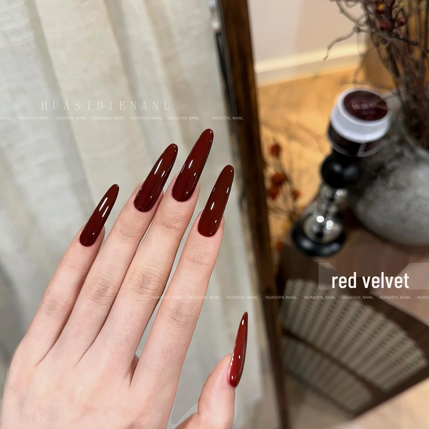 Huasi Butterfly 25г Однотонный гель: Кроваво-красный, Розово-красный и Бархатный Соевый Молочный Гель для Ногтей