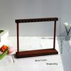 Wooden Double-Row Jewelry Display Rack Elegant Jewelry Organizer with Hooks for Necklaces Bracelets Earrings Rings Space-Saving