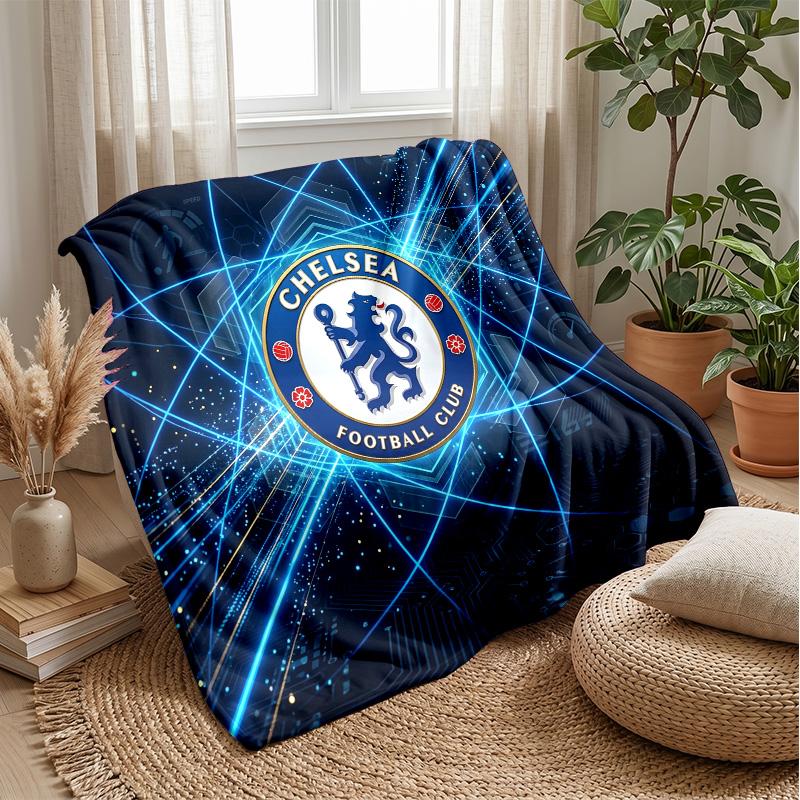 Chelsea FC Theme blanket Soft Flannel Blanket Plush Throw Blanket Cozy Sofa Bed Blanket for Home Decor