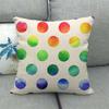 Colorful Spherical Style Collection Digital Printing Short Plush Pillow Covers For Car Sofa Office Cushion Cover Home Goods