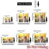 2D flat printing 2pcs Window Curtains Cute Tiger Bathing Digital Printed Polyester Drapes Party Decorations for Indoor Outdoor