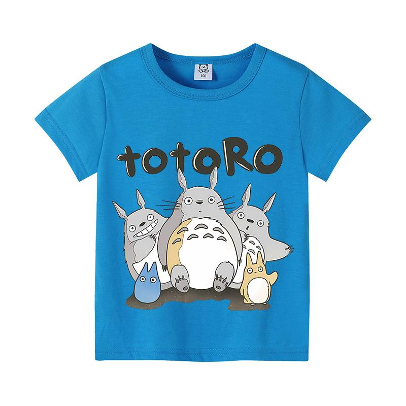 Koszulka dziecięca Totoro Dziewczynka Chłopiec Bawełna Krótki rękaw Anime Kreskówka Koszulki Moda Okrągły dekolt Koszulka Dzieci Urocze Letnie ubrania Nowe