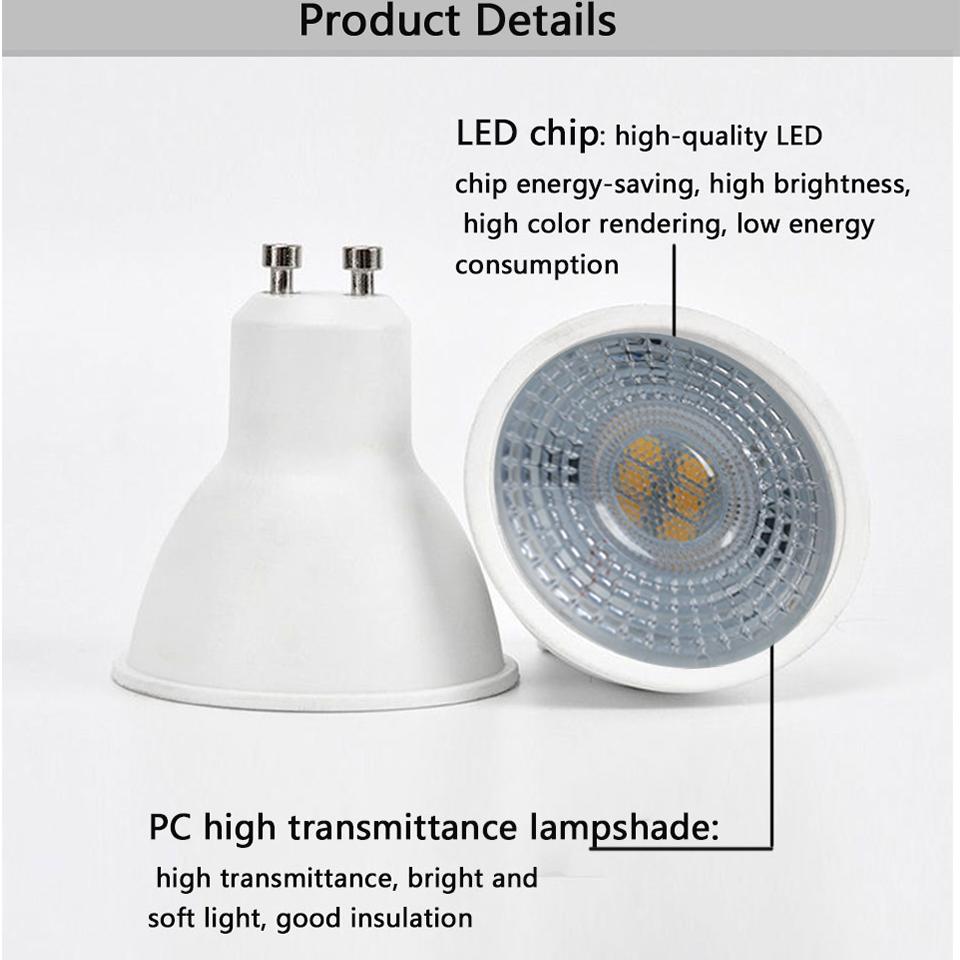 1-10PCS LED Spot Light GU10 AC220V LED Energy Saving Bulb 3W 6W 9W 12W LED Lamp Spotlight Bulb 38 Degree Lampara for Home