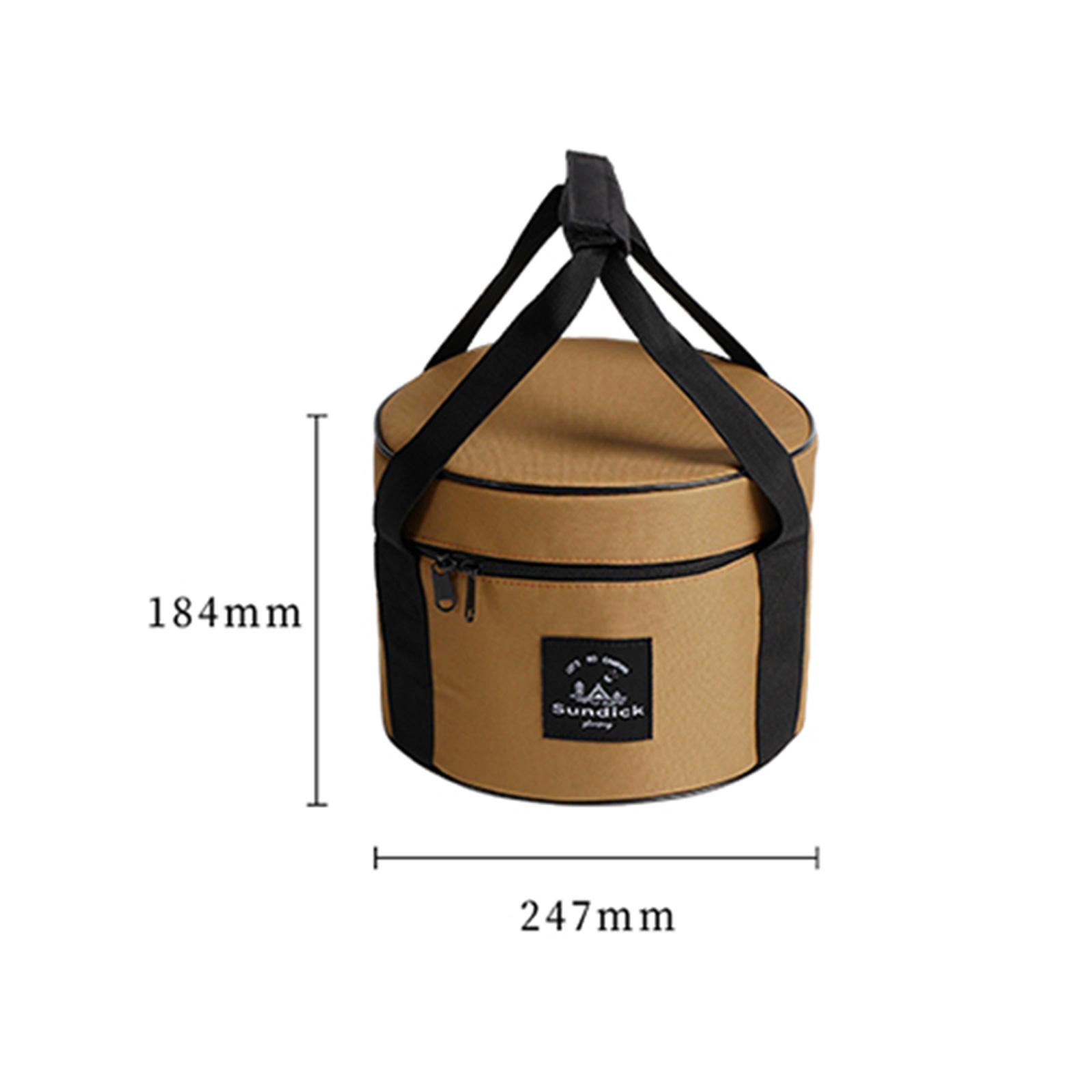

14/9L Dinnerware Organizers Oxford Cloth Pot Storage Bucket Waterproof Travel Cutlery Carrying Bag Bowl Cups Container Supplies