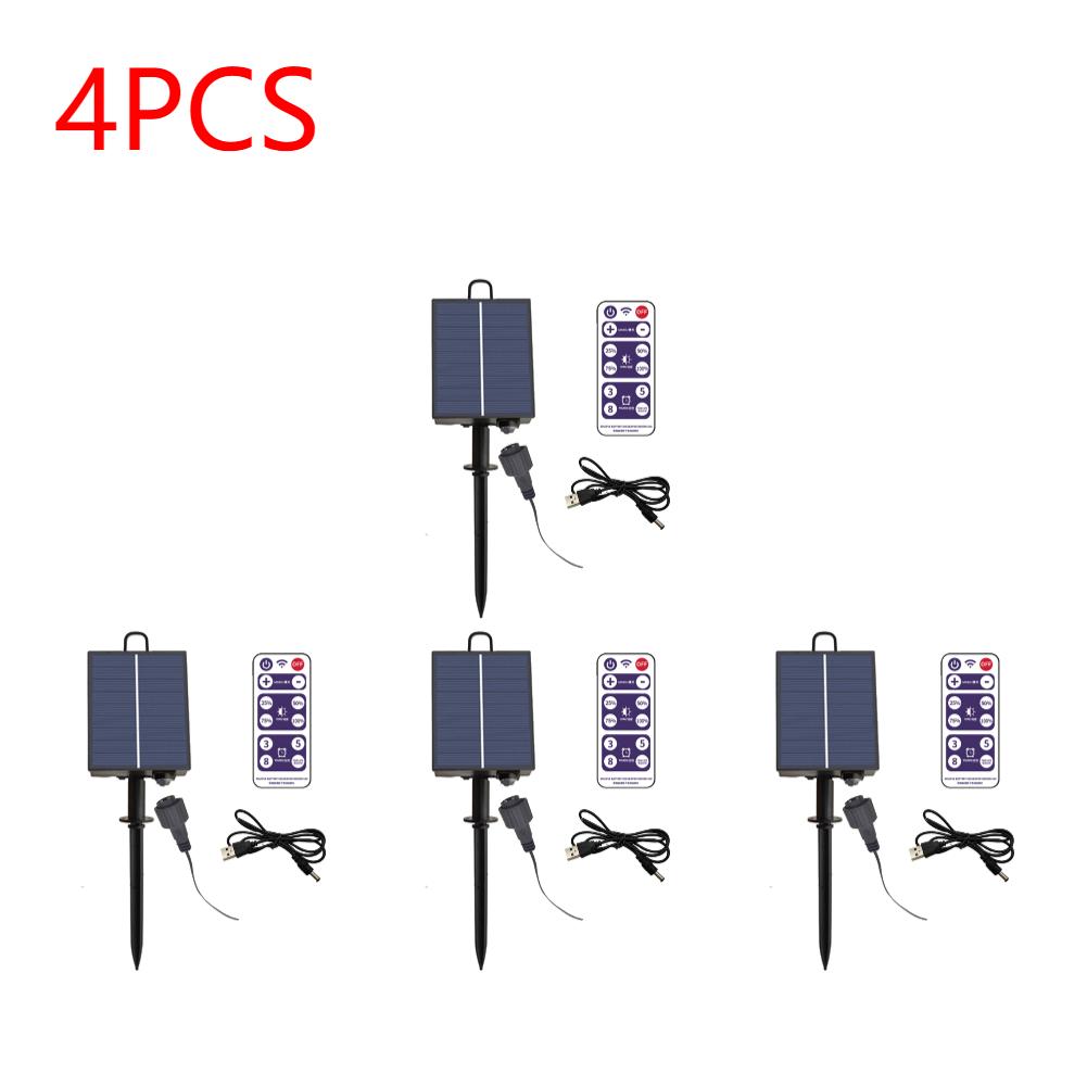1-5pcs 3.7V 24V Solar Battery Box Kit Pack Lithium Battery Panel Light Controller with Remote For Outdoor Garden LED String Lamp