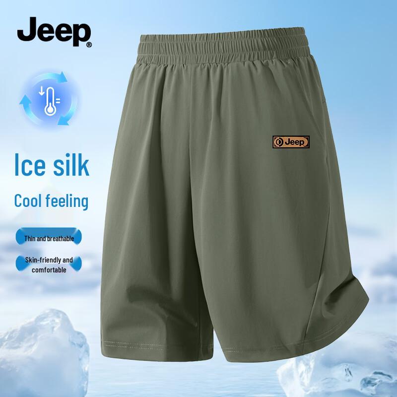 JEEP Men s Summer Ice Silk Cooling Sports Shorts L