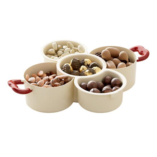 

Yousheng Fruit Plate Combined Design Serving Tray with Handle Snack Box Container Charcuterie Board Storage Organizer Home Decor