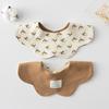 Korean Style A-Type Pure Cotton Double-Sided Baby Bib for 0-2 Years