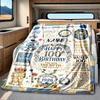 Happy 100Th Birthday Blanket Personalized Name Soft Comfortable Stylish Blanket Car Blanket Perfect For Travel Camping Outdoor Home Suitable For All