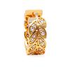 Copper-Plated 18K Gold Rose Leaf Earrings: Luxurious Light Niche Style with Micro-Paved Detailing