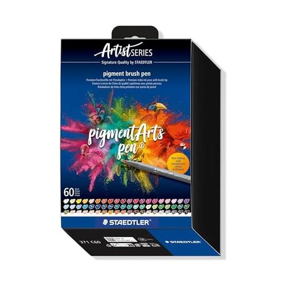 Staedtler water-based pigment brush pen 60 colors 1 set 371 C60