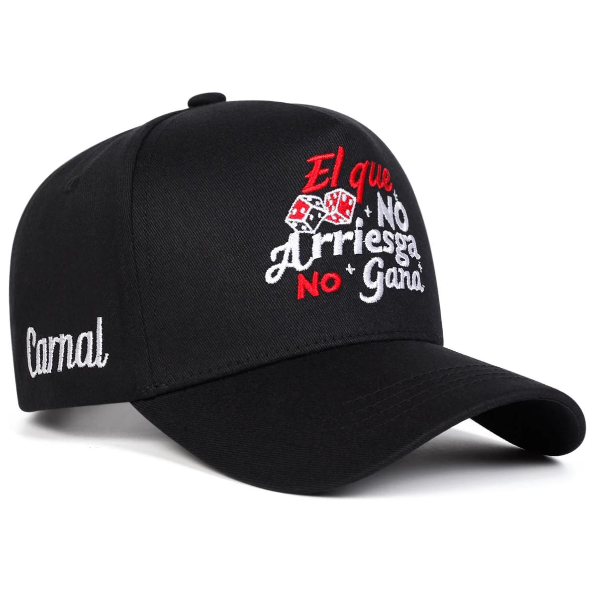 

Unisex EL QUE NO ARRIESGA NO GANA Embroidery Baseball Caps Spring Autumn Outdoor Adjustable Casual Hats Sunscreen Hat Sports Cap чёрный