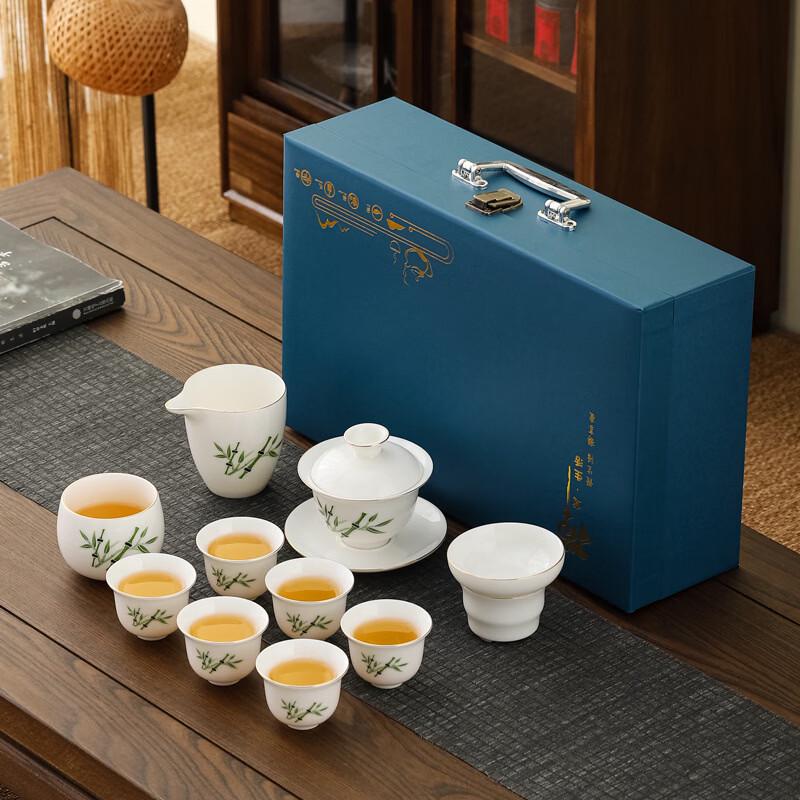 Yipan Mutton Fat Jade Porcelain Gongfu Tea Set