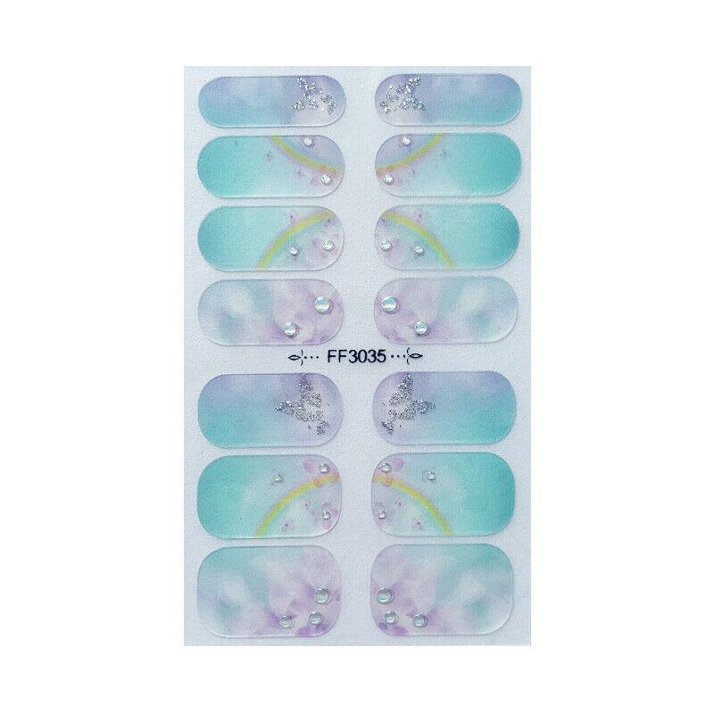 

3D наклейки для ногтей с бабочками, полная обертка, фольга, водонепроницаемые наклейки для лака для ногтей, сделай сам, AU