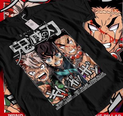 Gyomei Himejima T-Shirt Stone Hashira Horror Anime Pillar Demon Slayer Gift 522