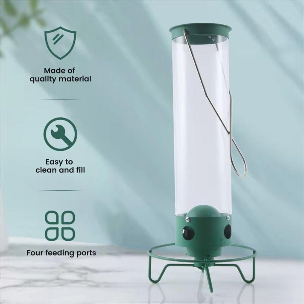 New Squirrel-Proof Wild Bird Feeder Large Capacity Metal Hanging Bird Feeder Safety Portable Hummingbird Feeder Outdoor Patio