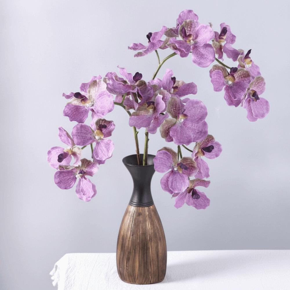 Moisturizing Latex Artificial Orchid Flowers 80 CM Length Vanda Orchid Decor Wedding Decoration