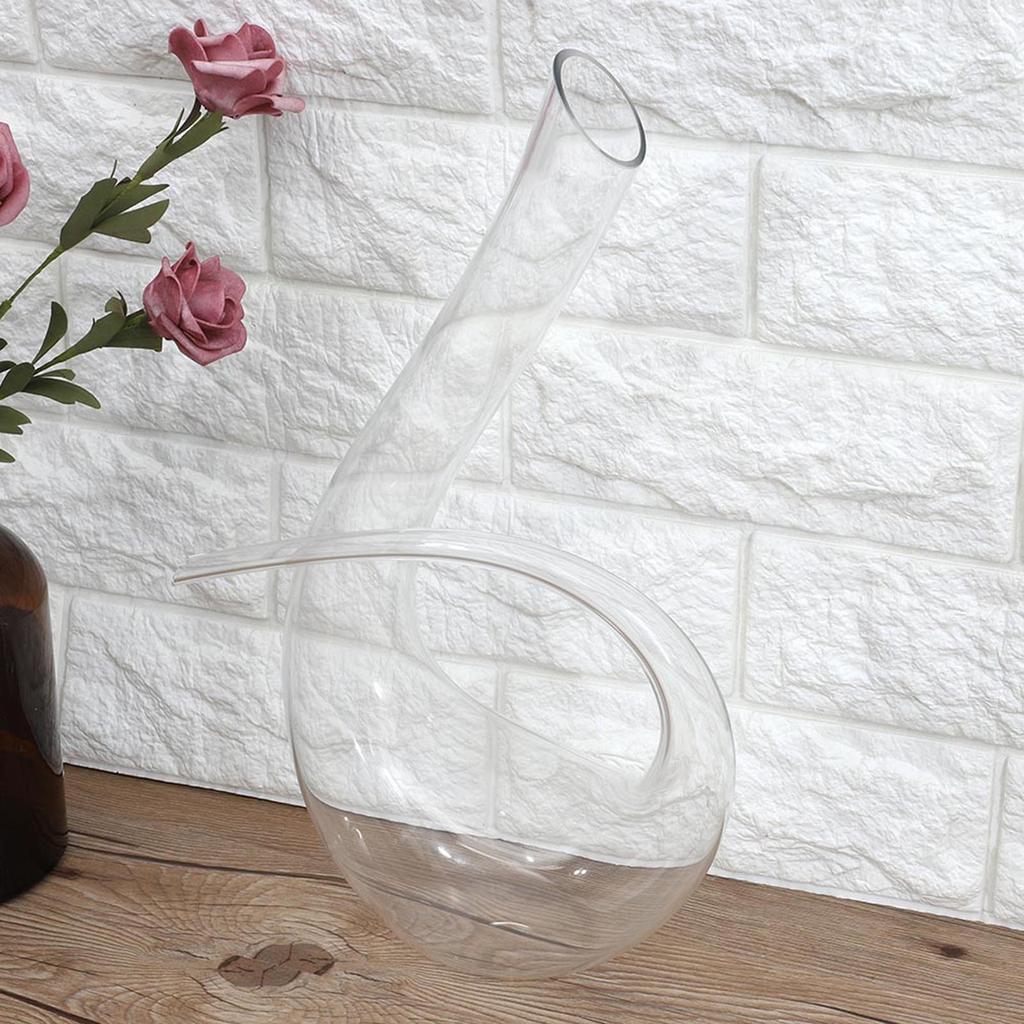 Decanter da 1500 ml a 6 forme Vino Rosso Brandy Vetro Cristallo Fatto a Mano Aeratore Bottiglia Versatore