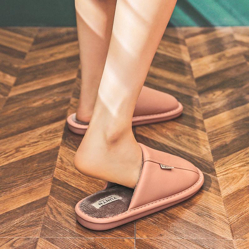 Wolken Wasserdichte Rutschfeste Baumwollpantoffeln - Weiche Sohle Indoor Warm PU-Leder für Paare, Männer & Frauen - Perfekt für Herbst & Winter