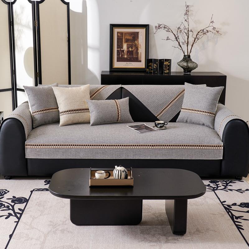 Chenille Sofakissen ist universell für alle Jahreszeiten Neues Wohnzimmer Licht Luxus Rutschfestes Leder Sofaüberwurf Stoff Handtuch