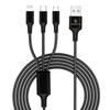 1Pcs Three-in-one Car Superstrong Fast Charging Data Cable For Porsche 911 Cayenne Panamera Macan Boxster Carrera-GT 928 944 918