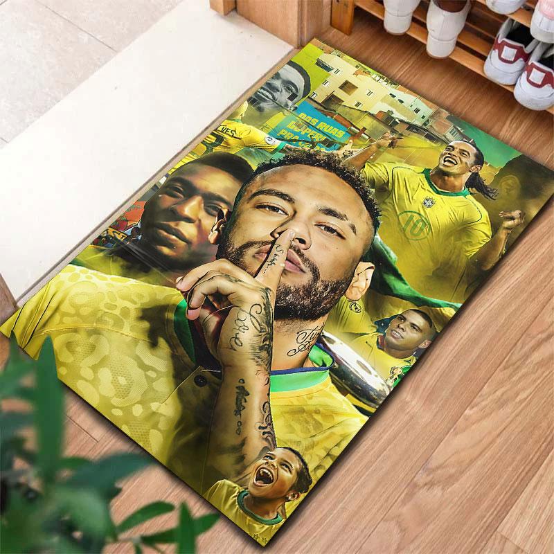 Neymar Jr Carpet Rug for Living Room Bedroom Home Sofa Decoration,Kids play Non-slip Floor Mat