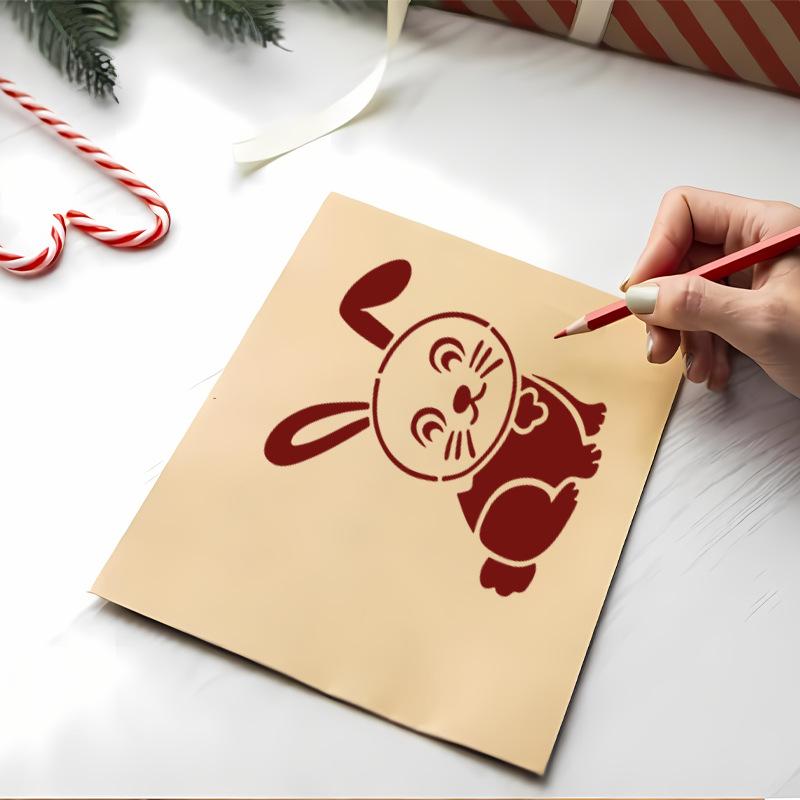 Original Drawing Tool, 16 Pieces/set, Animal Drawing Template, Rabbit Drawing Template, Cat and Dog Drawing Template, Animal Theme, DIY Tool