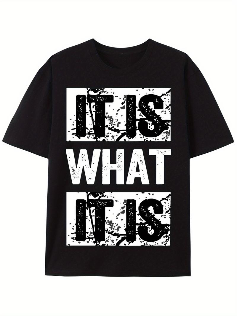 Vintage Graphic 100 Cotton TShirt It Is What It Is Summer l