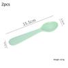 1/2/4Pcs Simple Children Tableware Plastic Baby Feeding Spoon Toddler Training Eating Utensils For Dessert Fruit