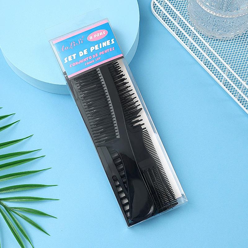 10Pcs Anti-Static Black Plastic Hairbrush For Men & Women Salon Professional Hairdressing Styling Tool