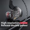 X2 3.5mm Universal Dual Moving Coil Quad-Core In-Ear HiFi Bass Wired Earphone